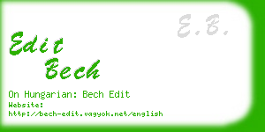 edit bech business card